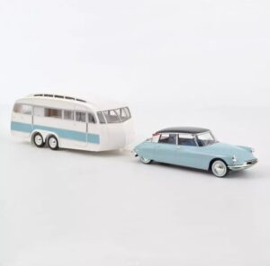 Citroën DS 19 1959 met Henon Caravan Schaal 1:18