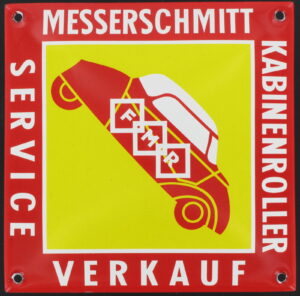 Emaille bord Messerschmitt