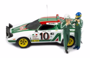 Lancia Stratos HF #10 Monte Carlo 1976 + Rijders Schaal 1:43