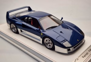 Ferrari F40 Carbon blauw/ zilver Schaal 1:18